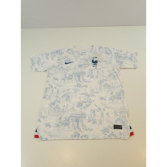 France FFF 2022 Away White Nike Men's Soccer Jersey Kit Size Large NWT - Picture 1 of 14